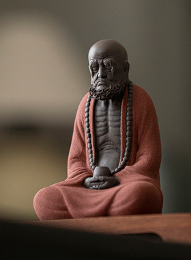 速发炼厅中式陶瓷摆件创意家居客品禅意人物茶室茶桌面工艺器装饰