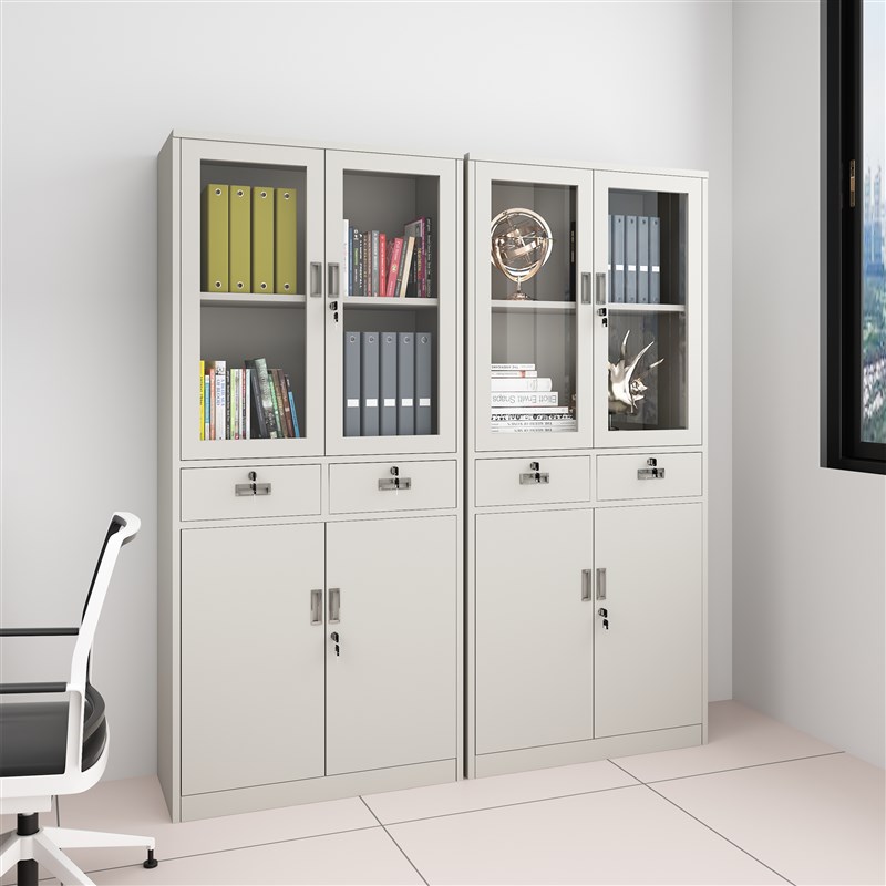 速发苏州加厚办柜室文件柜整装资公柜财务凭证柜书料储物柜带锁