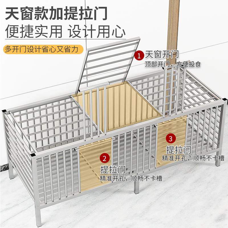 现货速发鸡笼子不锈钢家用鸭笼兔笼鸽子养殖小鸡室户外台特大号加