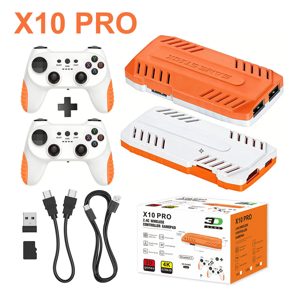 跨境新款X10 pro游戏机2.4G无线连接电视HDMI高清家用游戏机街机