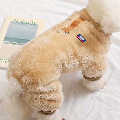 秋冬款小狗狗衣服泰迪比熊博美小型犬冬天保暖可牵引宠物四脚服装