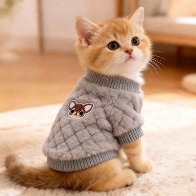 猫咪衣服冬季加绒保暖马甲防掉毛