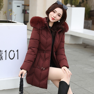 保暖棉衣外套新款 中长款 棉袄毛领加厚防寒女 2025时尚 羽绒棉服冬季