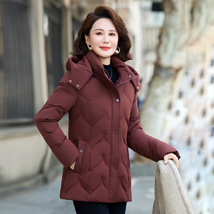 棉袄连帽棉服加厚冬装 新款 短款 大码 棉衣女 中老年妈妈2025洋气时尚