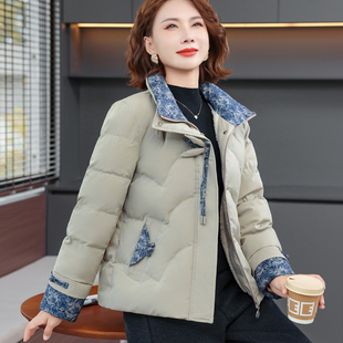 妈妈冬装加绒加厚棉衣2025外套洋气棉袄中老年大码短款羽绒棉服女