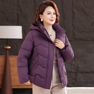 加厚羽绒棉服上衣服棉袄棉衣中老年女装 大码 外套2025新款 妈妈冬装