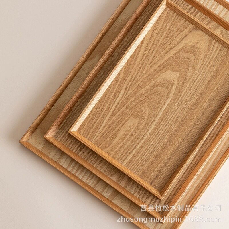 长方形托盘实木茶具水果家用餐盘日式餐具托盘高端简约实木点心盘