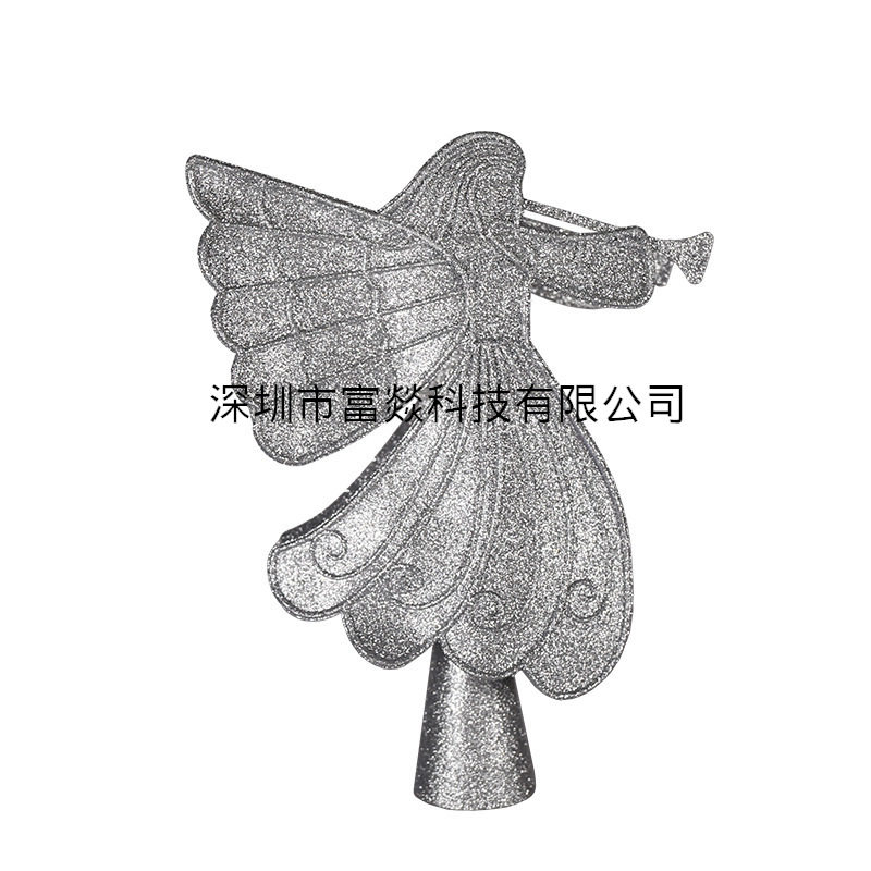 亚马逊跨境 LED晒纹天使树顶灯3D旋转暴风雪树顶灯装饰挂件投影灯