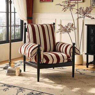 本来就复古/赤乌椅/法式复古单人沙发椅客厅家用休闲椅单人位椅子