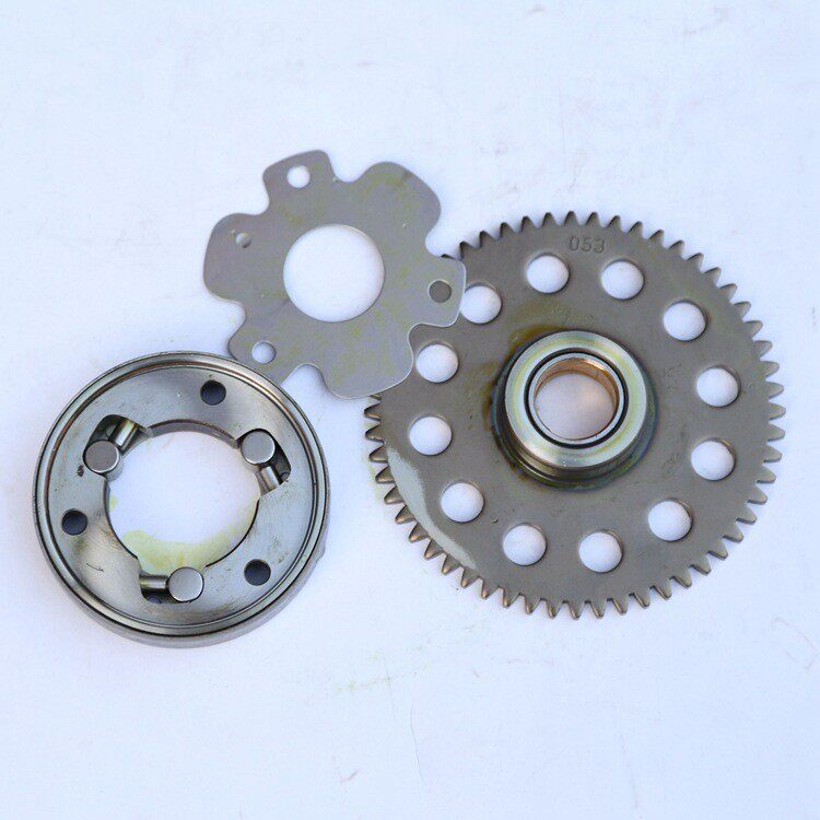适用钱江龙QJ150-19C-17a蓝宝龙发动机超越离合器启动盘起动齿轮