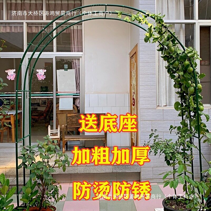 防锈铁艺庭院拱门爬藤花架图片