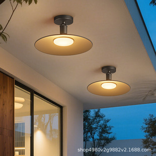 户外防水吸顶灯入户玄关灯工业风门廊灯阳台顶灯新款极简庭院灯