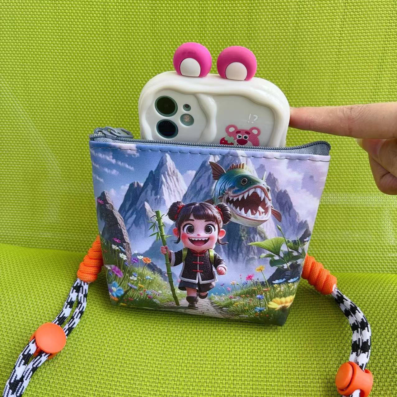 新款零钱包手机背夹不挑手机品牌型号通用型剑来周米粒图案背夹,箱包皮具/热销女包/男包,通用款女包,淘宝优惠券,粉丝福利购,淘宝优惠卷