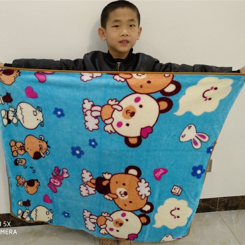 卡通婴儿小毛毯 毛绒被子 盖腿膝盖毯子 办公室午睡毯 儿童小毛毯