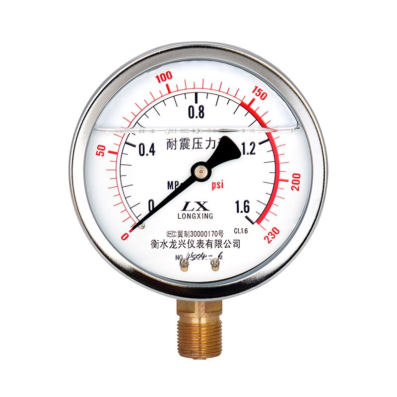 耐震压力表YN100水压表抗震充油表水压表油压表气压表气泵液压表