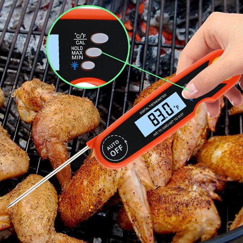 厨房油温温度计水温熬糖高精度家用电子折叠防水夜光探针食品测温