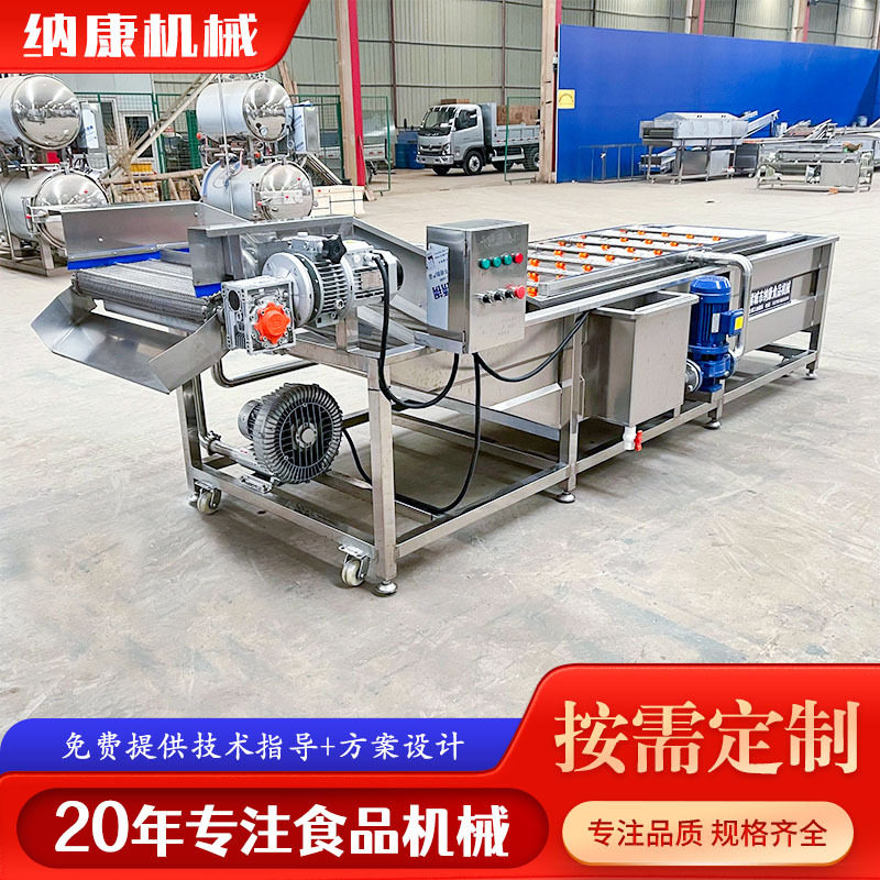 大型果蔬气泡清洗机 净菜加工蕨菜韭黄清洗设备 西蓝花杭椒洗菜机