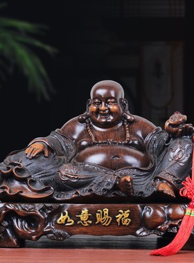 速发办勒佛摆件办公室弥业桌面客厅新中式开公礼品招财装饰礼物工