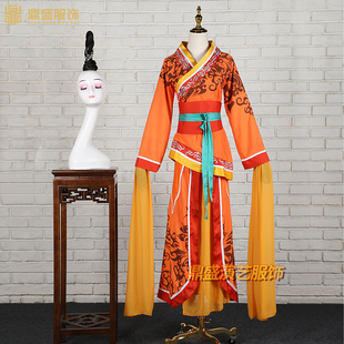 速发出唐古典舞俑梦演汉服装 舞盘鼓群舞飘逸舞台表演 服蹈舞饰水袖