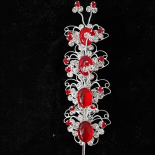 速发戏衣双光水钻头掐面丝串蝴蝶老五头面戏曲水钻双光头青剧花旦