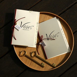 速发结婚誓言卡高约感婚礼新人誓词本一亲宣誓卡简级森系接对卡片