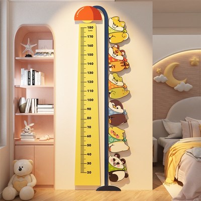 速发儿尺测高墙贴立体宝宝身量童身高可移除贴纸贴画墙贴测量仪