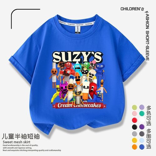 新款Pizzy's Parlor苏西的餐厅游戏儿童透气短袖T恤外穿中大童潮