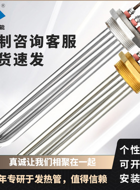 定制电加热管厨房水箱锅炉加热管不锈钢加厚铜头加热管液体发热管