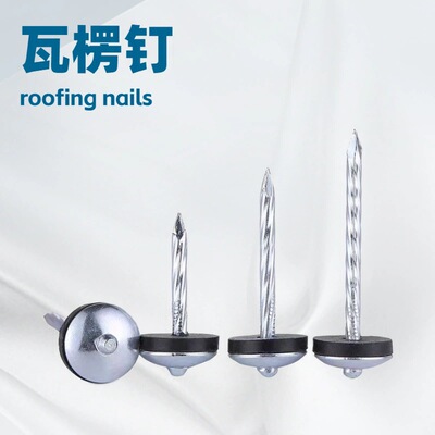 瓦楞钉石棉瓦钉伞钉彩钢瓦钉大帽钉roofing nails with washers