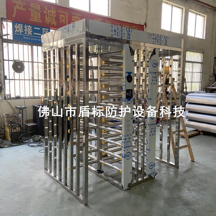 304不锈钢加厚双通道转闸 刷卡人脸门禁智能全高栅栏旋转门道闸