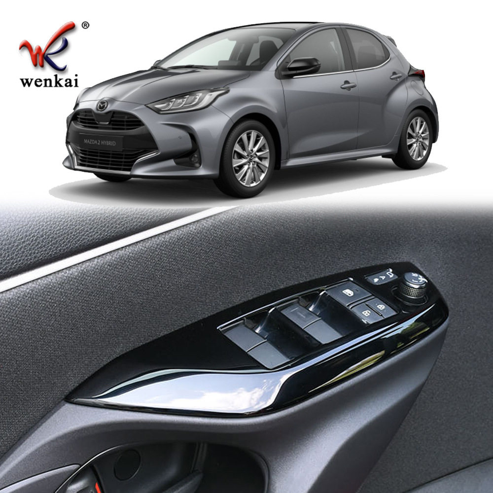 适用于马自达23款Mazda 2改装玻璃开关升降装饰面板 车窗按键专用