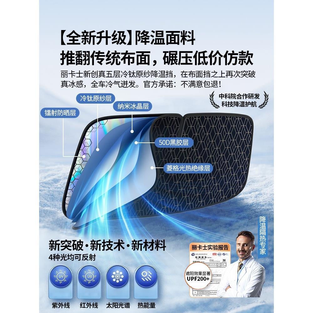 ◇2025新款汽车遮阳前挡风玻璃板防晒隔热伞顶罩车窗内用遮光帘神