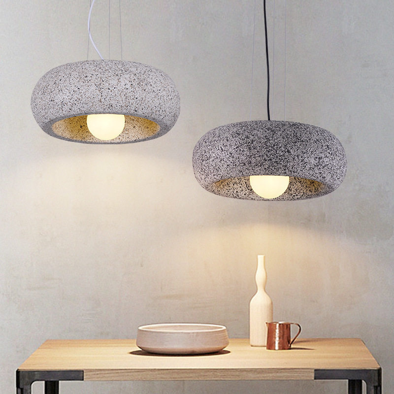 客厅卧室餐厅灯创意现代个性吧台灯复古风服装店民宿圆形灯饰吊灯