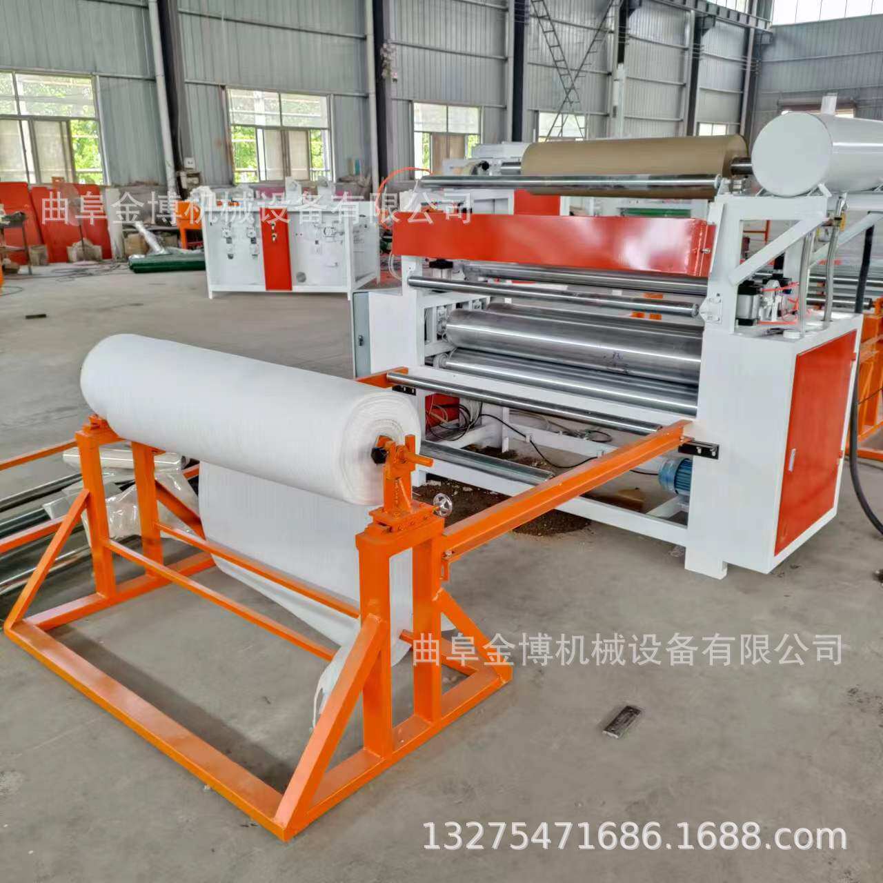 成卷牛皮纸复合珍珠棉机器辊加热烫合工艺自动放卷压合收卷