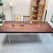 6.5 南美胡桃木大板 尺寸：220 全方 黑胡桃色