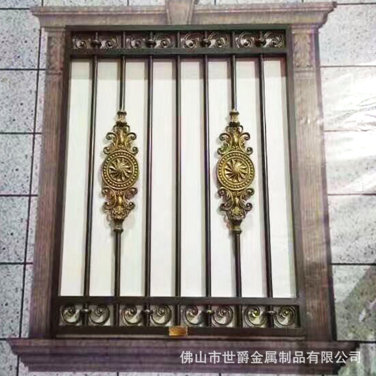 别墅户外铝艺防盗窗 铝合金家用阳台栏杆卧室防盗网