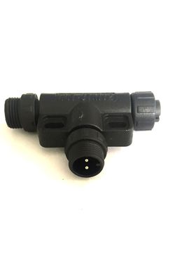 LLT-利路通M12-3芯T型防水接头 led公母对接防水连接器  IP68等级