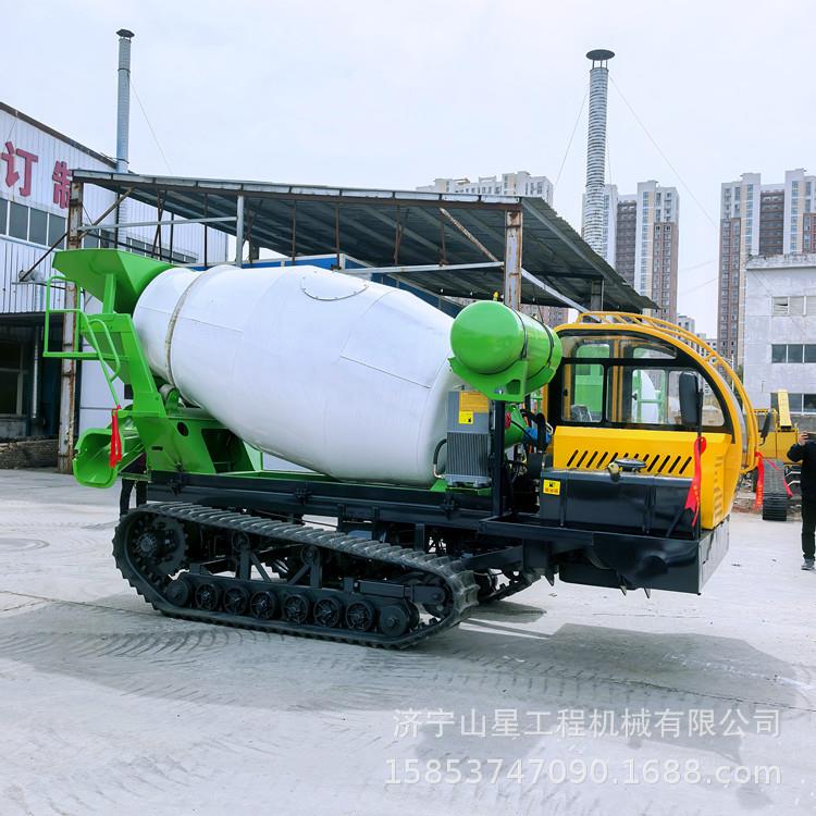 高标修水渠履带罐车光伏工程混凝土输送泵泥潭陡坡水泥运输田螺车