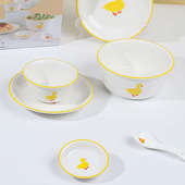 餐具套装 一人用陶瓷高颜值一人食碗盘子汤碗勺子菜碟个人专用饭碗