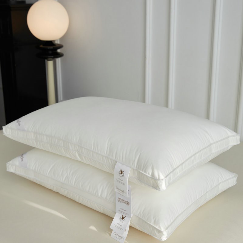 格伦伊格尔斯酒店总统枕头枕芯全棉护颈单人成人家用舒适白鹅绒枕