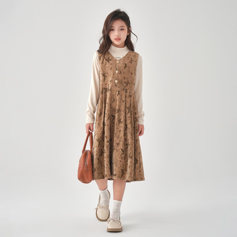 女童连衣裙2025新款儿童春秋公主裙女孩绝美圣诞冬裙套装春装裙子