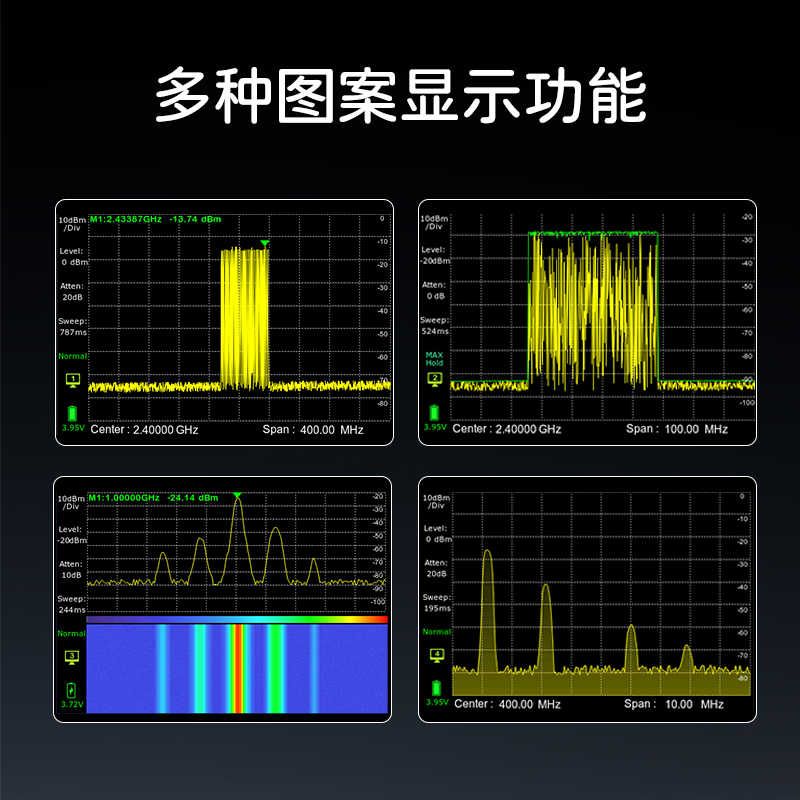 多功能手持式频谱分析仪信号源发生器扫频无线电射频功率探测仪器图片