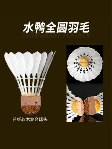 飞莱宝801羽毛球耐打飞行稳定球馆俱乐部专业训练比赛用球12只装