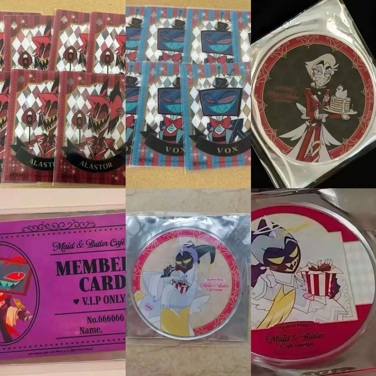 日谷地狱客栈亚当a咖亚克力杯垫路西法 alastor vox小卡原袋