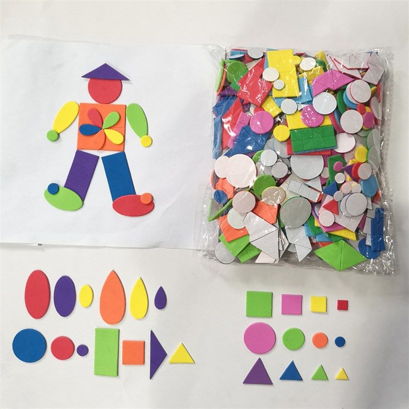 1180个/套 含水滴椭圆形贴纸贴画几何图形拼图拼画幼儿园儿童小学,玩具/童车/益智/积木/模型,贴纸,淘宝优惠券,粉丝福利购,淘宝优惠卷