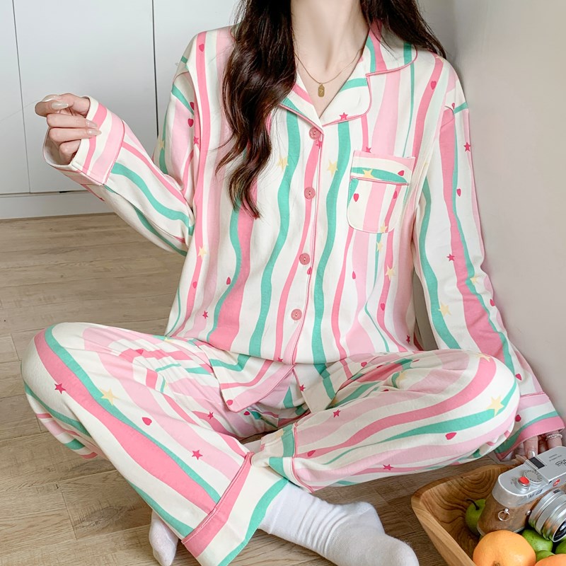 月子服夏季薄款产后纯棉哺乳睡衣孕妇怀孕期产妇坐月春秋喂奶家居