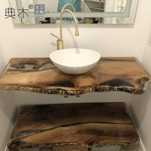 洗脸池洗脸台洗手盘厕所洗手盆柜组合卫生间卫浴新中式洗面台定制