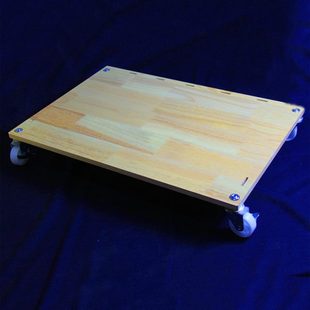 实木橡木板托盘上清漆可定制尺寸适应本店笼具万向轮带刹车可固定