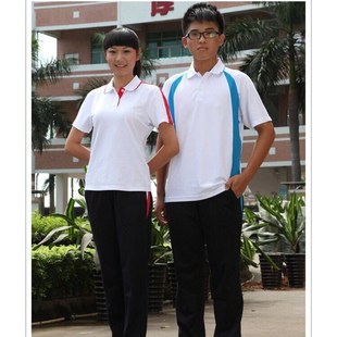 新款祥铭校服顺德区高中校服学生春夏装男女生休闲t恤长裤运动服