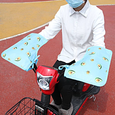 夏季电动车车把套遮阳防晒摩托电瓶三轮车春秋手套防水超大加长薄